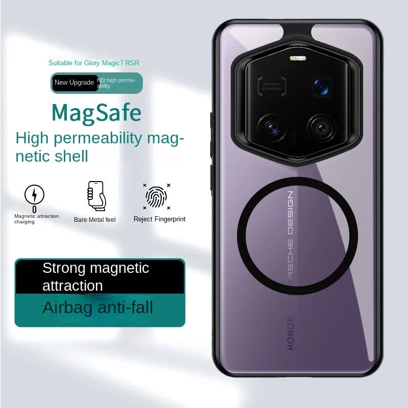 For Honor Magic 7 RSR Skin Feeling Magnetic Feel Lens Full Package Drop Resistant and Wear-resistant Phone Case