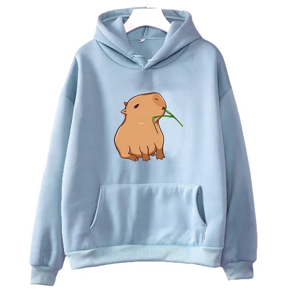 Funny Capybara Kawaii Graphic Hoodie – Unisex Harajuku Sweatshirt - Promise Mart