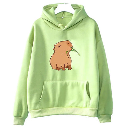 Funny Capybara Kawaii Graphic Hoodie – Unisex Harajuku Sweatshirt - Promise Mart