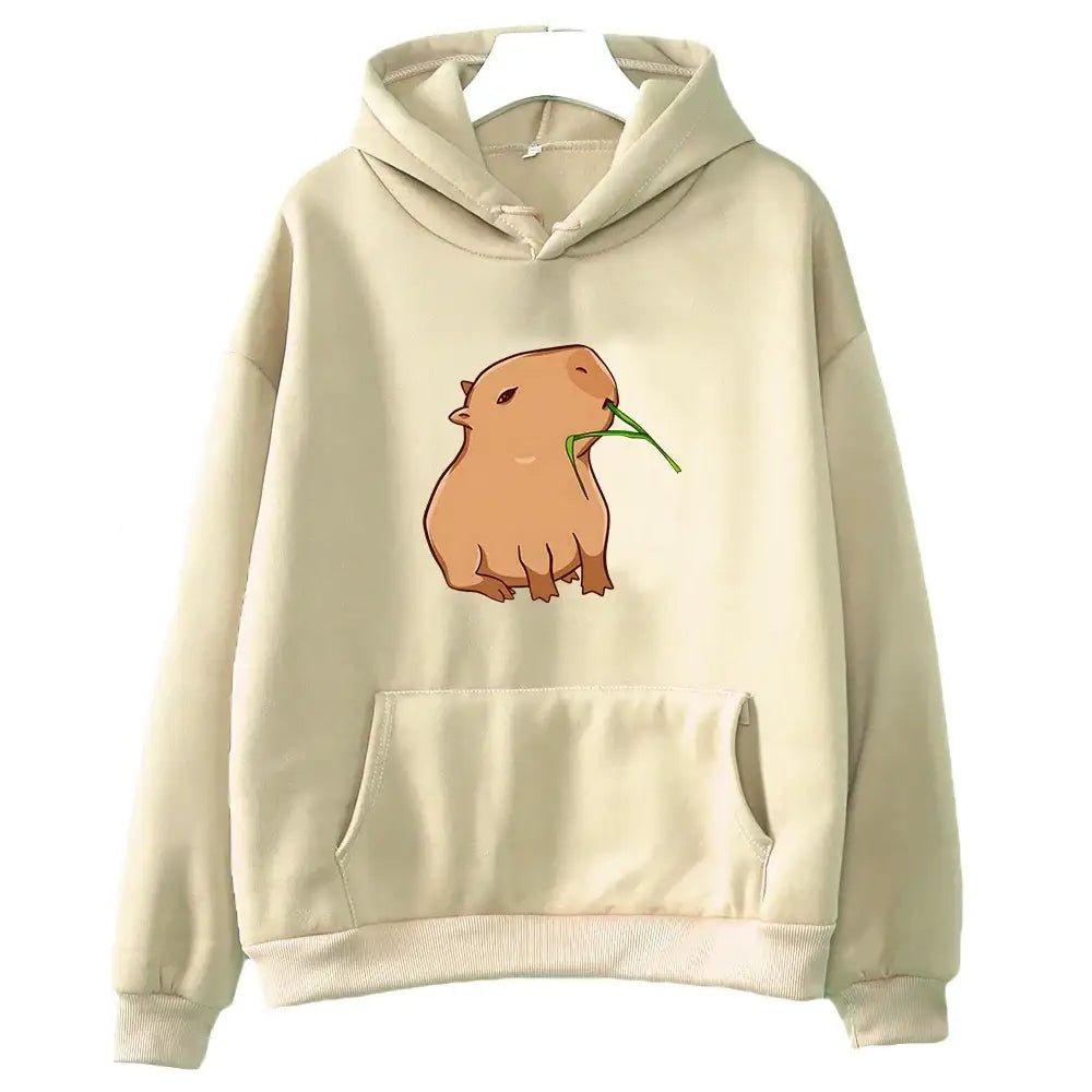 Funny Capybara Kawaii Graphic Hoodie – Unisex Harajuku Sweatshirt - Promise Mart