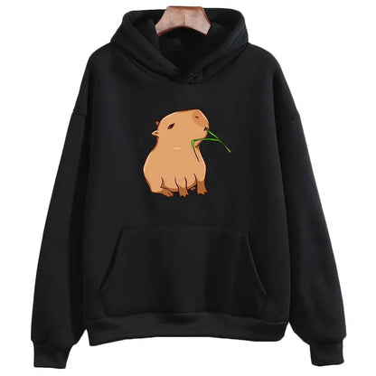 Funny Capybara Kawaii Graphic Hoodie – Unisex Harajuku Sweatshirt - Promise Mart