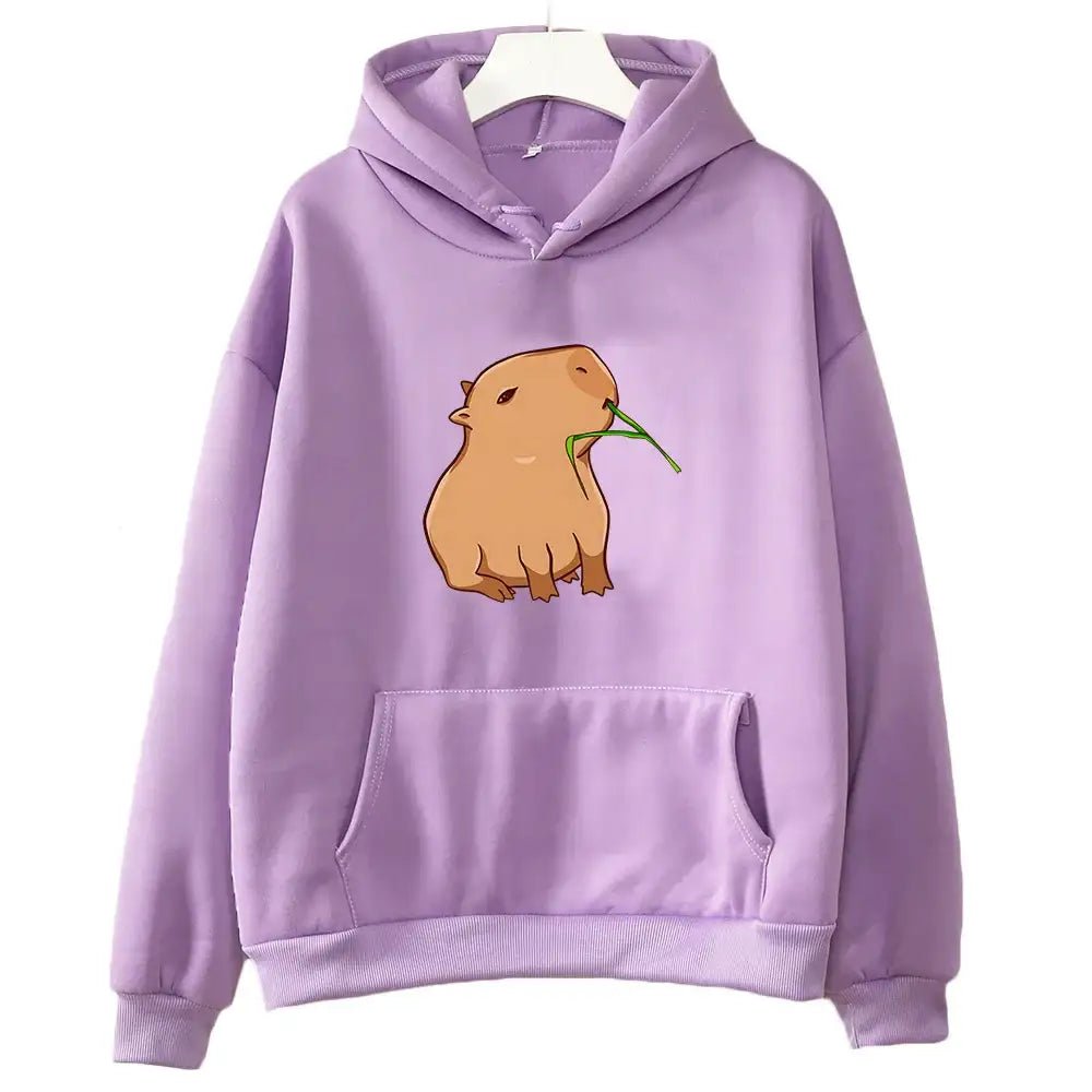 Funny Capybara Kawaii Graphic Hoodie – Unisex Harajuku Sweatshirt - Promise Mart