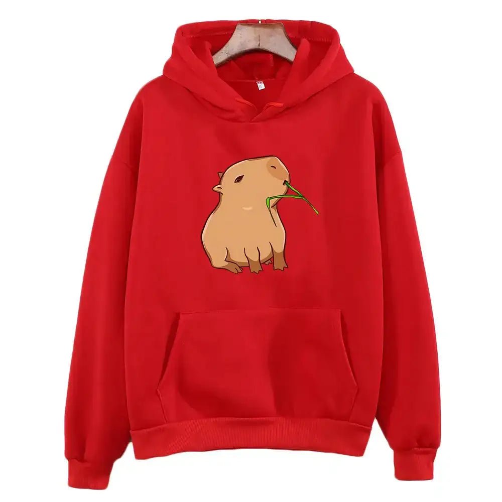 Funny Capybara Kawaii Graphic Hoodie – Unisex Harajuku Sweatshirt - Promise Mart
