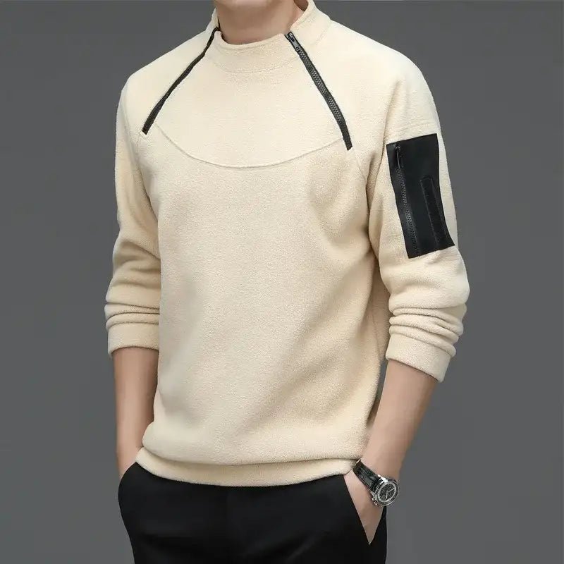 Men’s Long Sleeve Round Neck Sweatshirt – Loose Casual Sports Bottoming Top - Promise Mart