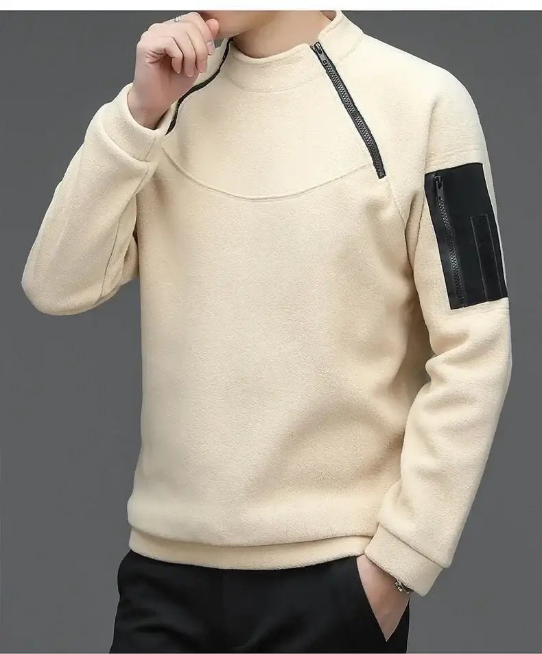 Men’s Long Sleeve Round Neck Sweatshirt – Loose Casual Sports Bottoming Top - Promise Mart