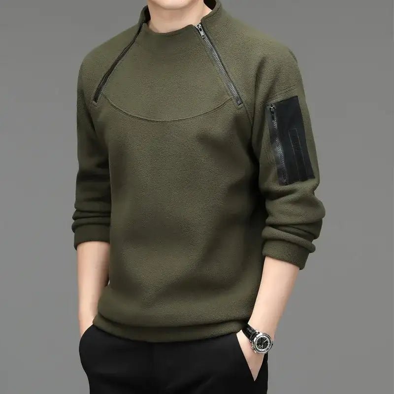 Men’s Long Sleeve Round Neck Sweatshirt – Loose Casual Sports Bottoming Top - Promise Mart