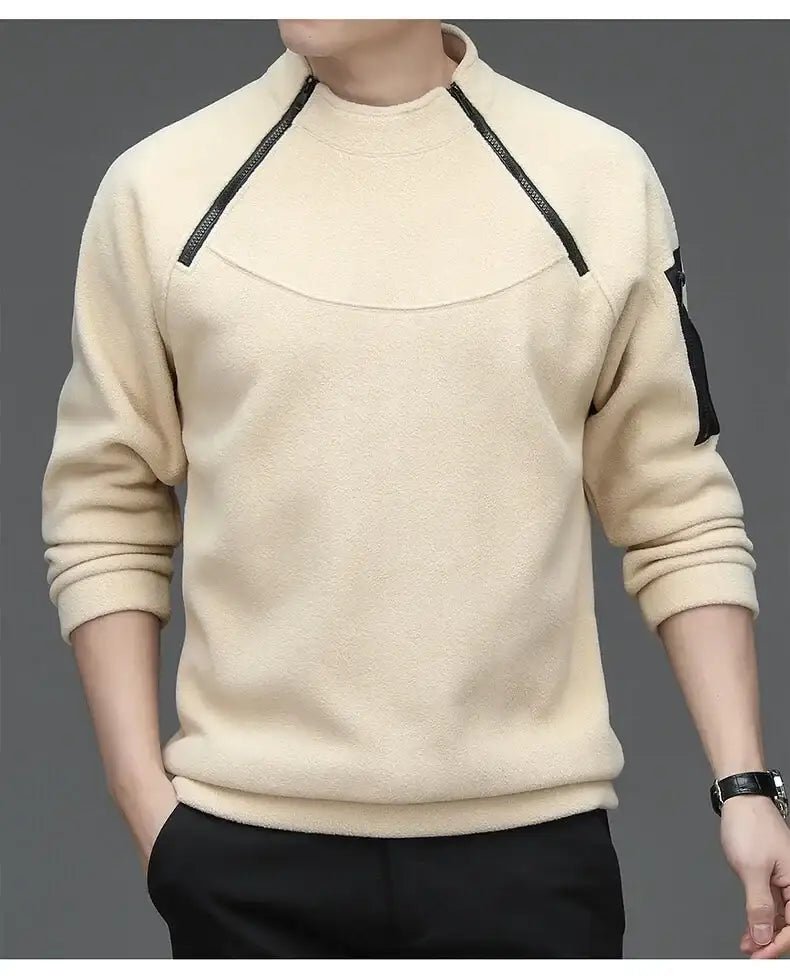Men’s Long Sleeve Round Neck Sweatshirt – Loose Casual Sports Bottoming Top - Promise Mart