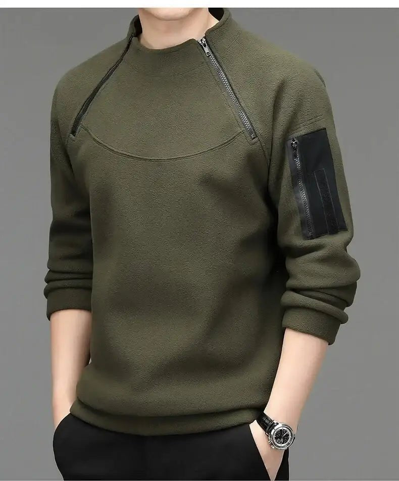 Men’s Long Sleeve Round Neck Sweatshirt – Loose Casual Sports Bottoming Top - Promise Mart