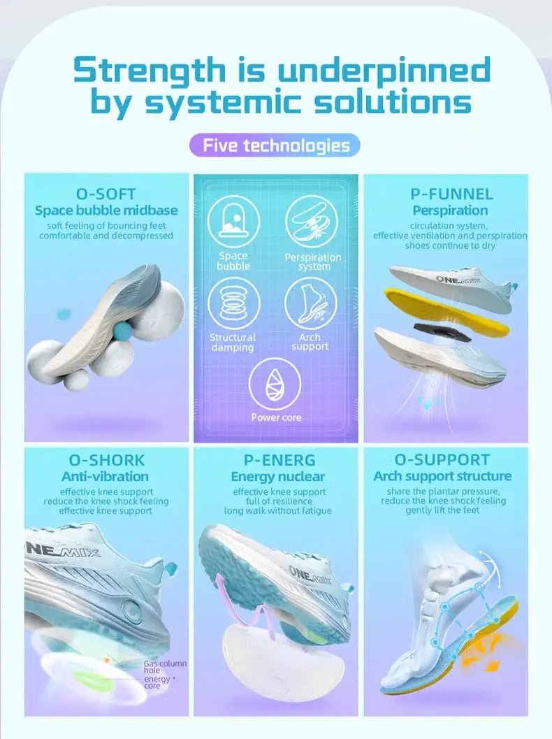 ONEMIX Casual Running Shoes Breathable Summer Jogging Shoes Men Lightweight Women Gym Shoes Outdoor Male Cushion Sports Shoes - Promise Mart